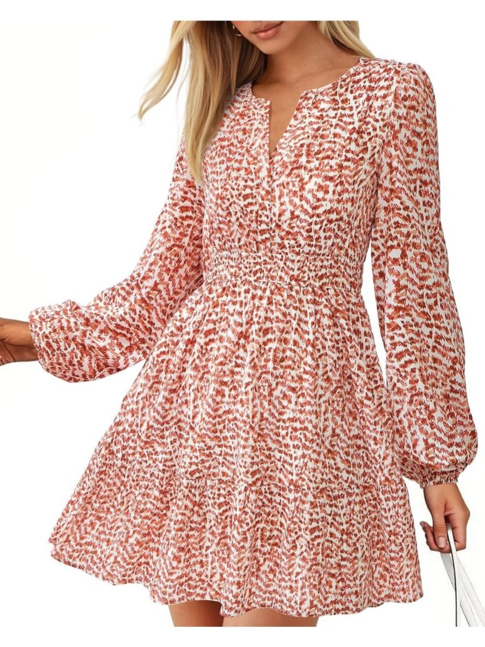 Trendy Floral Long Sleeve Mini Dress for Women | Fall Fashion 2026 Must-Have